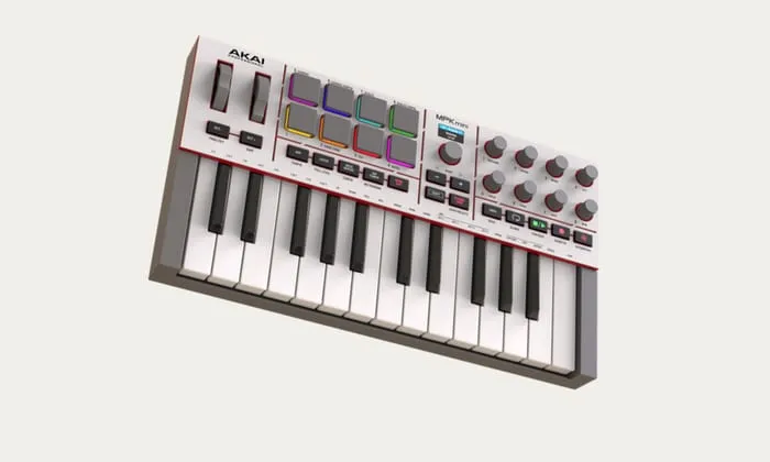 AKAI MPK Mini IV kompakt MIDI-keyboard med 25 minitangenter och åtta pads